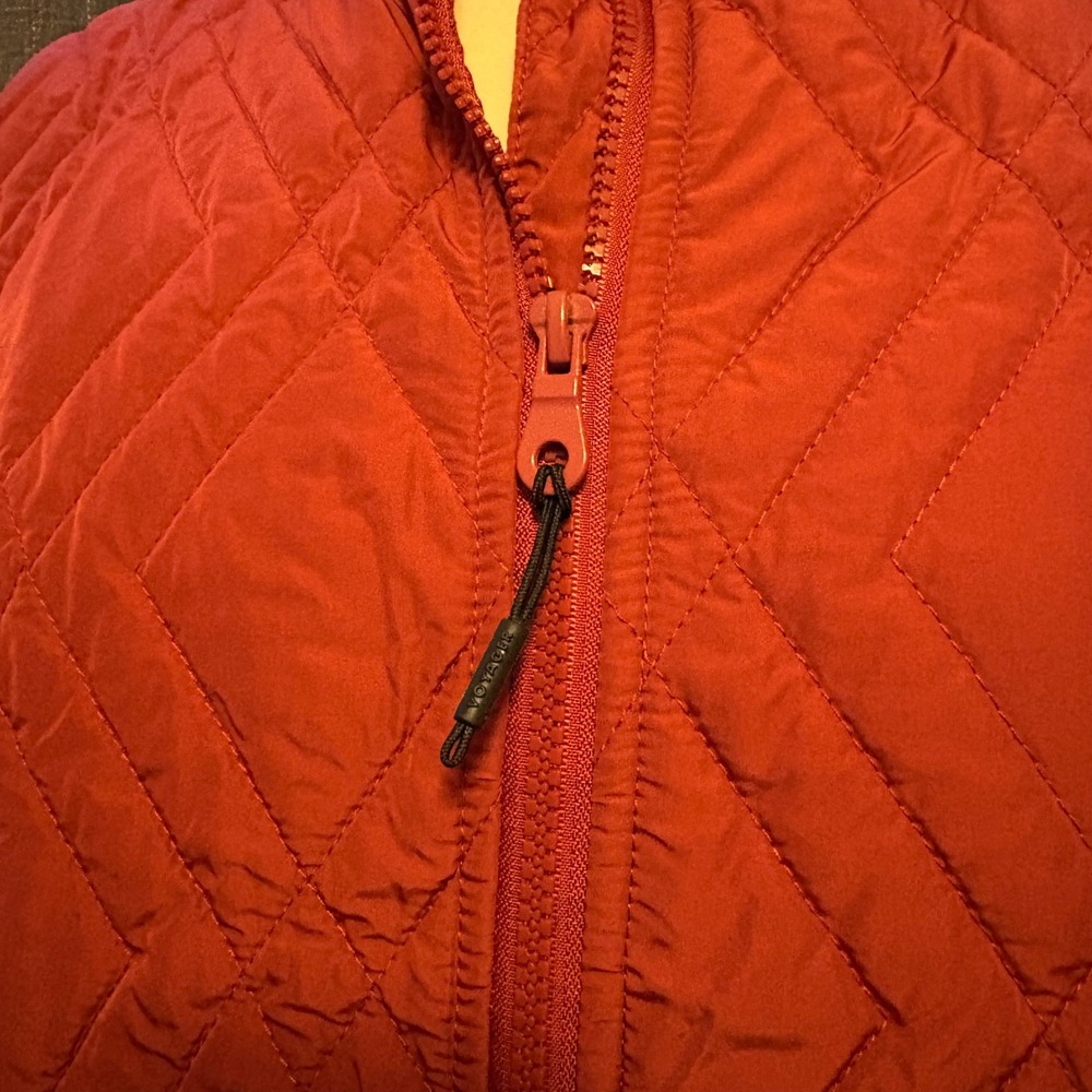 Voyager Quilted Jacket Burnt Orange Lightweight Puffer Zip Up  Collar (Women XL) - Picture 5 of 7